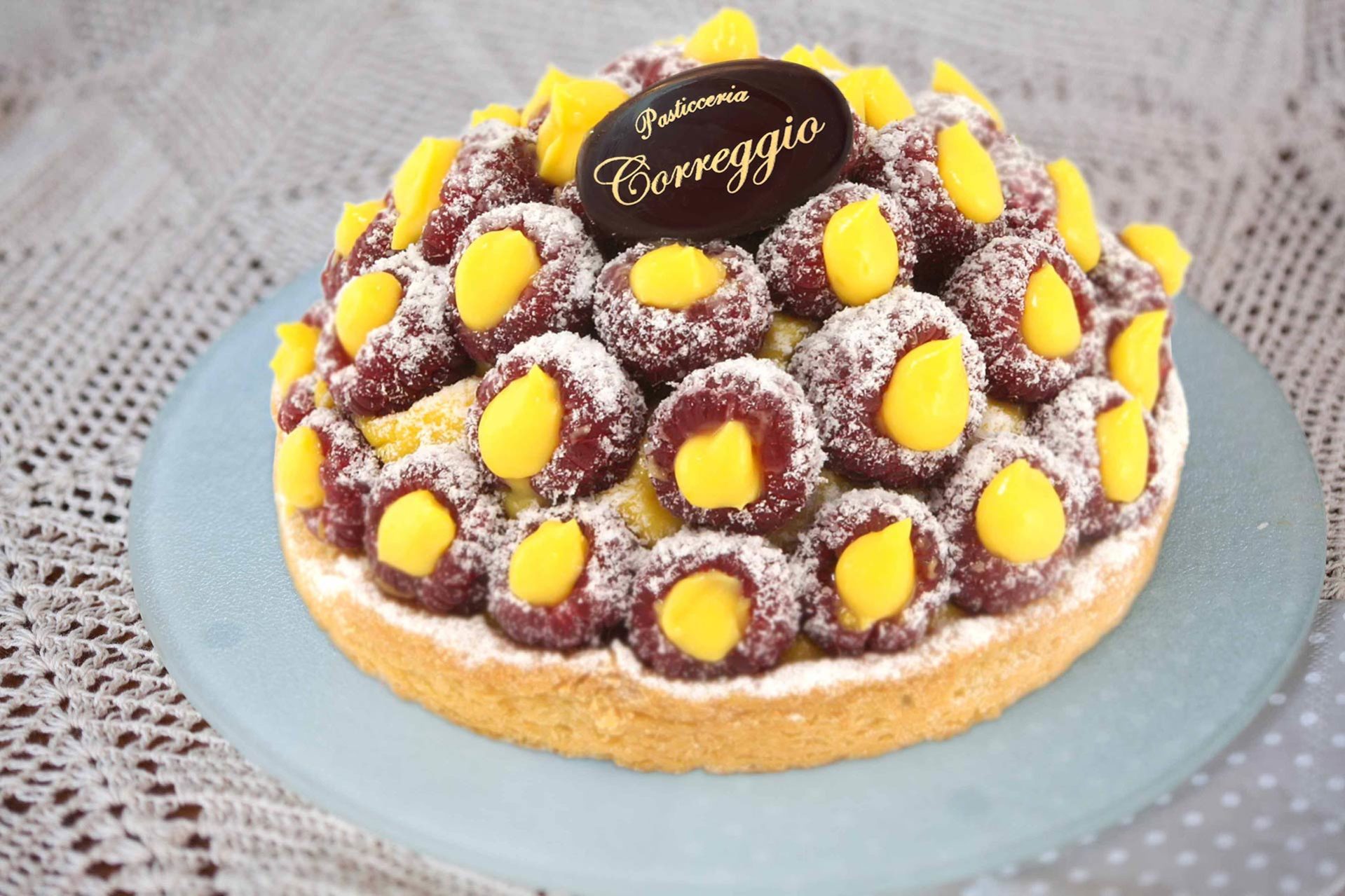 torta lamponi crema